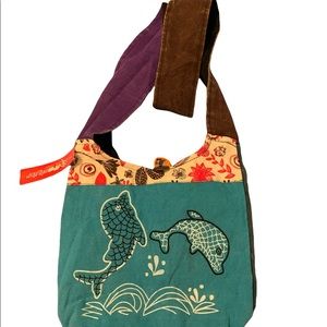 Frestyle Dolphins Playing Small Hobo Bag.